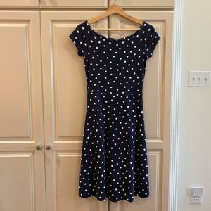 Boden polka dot dress size small.